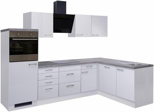 Flex-Well Küchenzeile »Kopenhagen«, mit E-Geräten, Gesamtbreite 280 x 170 cm