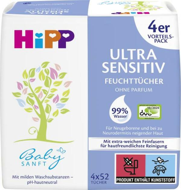 Bild 1 von Hipp Babysanft ultra sensitiv Feuchttücher