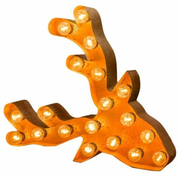 Bild 1 von MARQUEE LIGHTS LED Dekolicht »Rentier«, Wandlampe, Tischlampe Deer mit 19 festverbauten LEDs - 58cm Breit und 61cm hoch