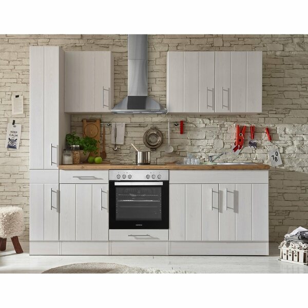 Bild 1 von Respekta Premium Küchenzeile Landhaus 240 cm Lärche Weiß matt