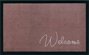 Fußmatte »Welcome«, Home affaire, rechteckig, Höhe 5 mm, In und Outdoor geeignet, waschbar, Robust, Pflegeleicht, Eingang, Rutschfest, mit Spruch