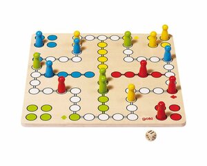 goki Spiel, Lernspiel »Brettspiel Ludo basic«, Brettspiel aus Holz