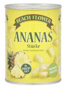 Beach Flower Ananas Stücke in Saft