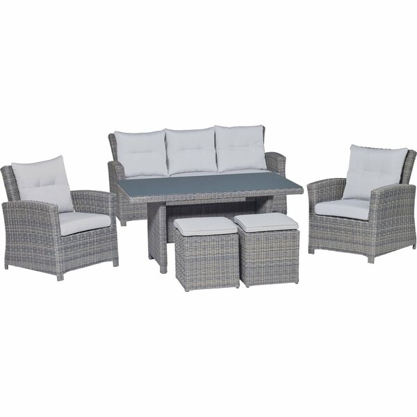 Bild 1 von Lounge-Set mit Esstisch Vermont 6-teilig aus Polyrattan Wave Cliff