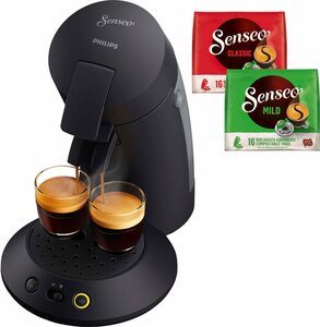 Senseo Kaffeepadmaschine Original Plus CSA210/60, inkl. Gratis-Zugaben im Wert von 5,- UVP