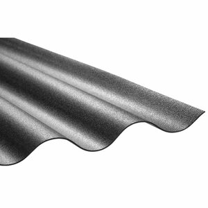 PVC-Wellplatte Sinus 76/18 Schwarz 80 cm x 120 cm Stärke: 1,2 mm