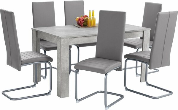 Bild 1 von Homexperts Essgruppe »Nitro«, (Set, 7-tlg), Tisch - Breite 140 cm + 6 Stühle