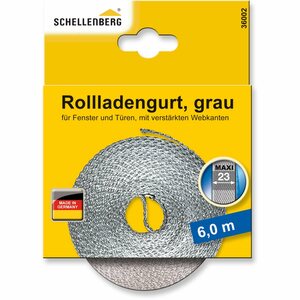 Schellenberg Rollladengurt Maxi 23 mm 6 m Grau