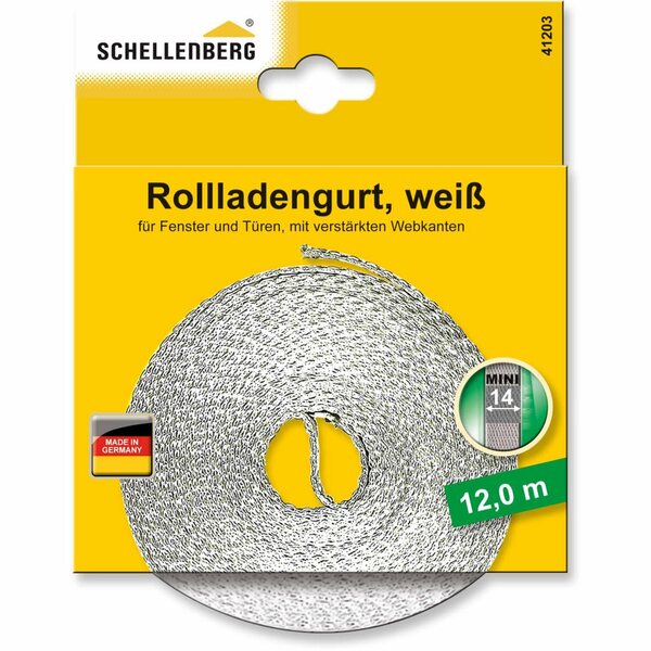 Bild 1 von Schellenberg Rollladengurt Mini 14 mm 12 m Weiß