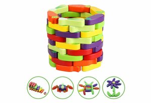 BeebeeRun Lernspielzeug (Gemüse Wackelturm Spielzeug, Brettspiele, 1-St., ab 3 Jahre mehr), Koordinations und Gleichgewichtsfähigkeit
