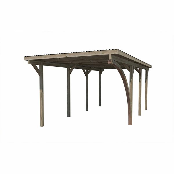 Bild 1 von Weka Einzelcarport 606 A Gr.2 mit Rundbogen 300 x 600 cm