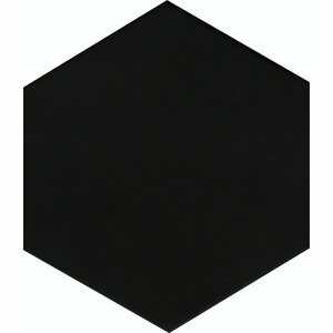 Feinsteinzeug Hexagon Solid Black Glasiert Matt 21,5 x 25 x 0,9 cm