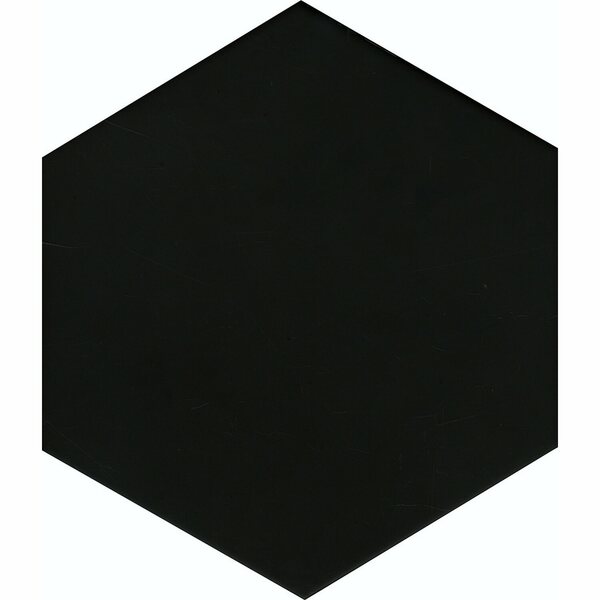 Bild 1 von Feinsteinzeug Hexagon Solid Black Glasiert Matt 21,5 x 25 x 0,9 cm