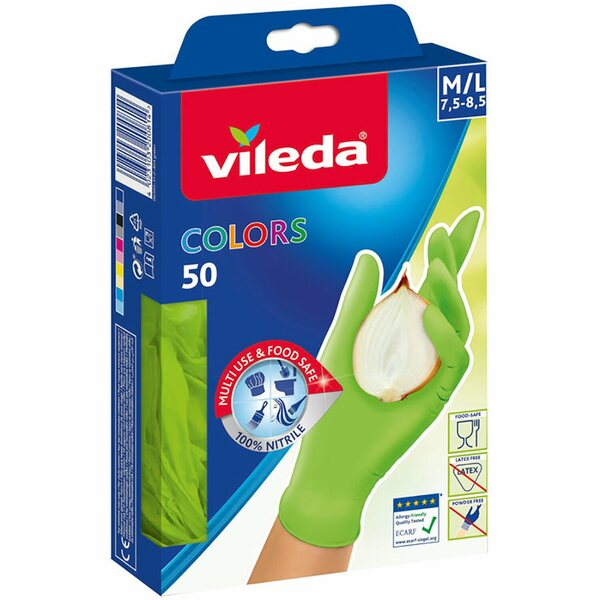 Bild 1 von Vileda Einweghandschuh Colors Nitril 50 L/M