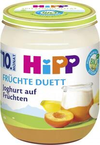 Hipp Früchte-Duett Joghurt auf Früchten