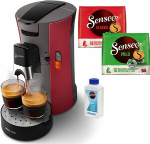 Senseo Kaffeepadmaschine Select CSA240/90, inkl. Gratis-Zugaben im Wert von € 14,- UVP