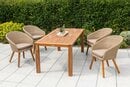 Bild 1 von MERXX Garten-Essgruppe »Arrone«, (5-tlg), 4 Sessel mit Kissen, Tisch