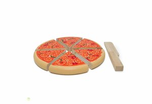 ESTIA Holzspielwaren Spiellebensmittel »Pizza aus Holz zum Schneiden incl. Holzmesser«