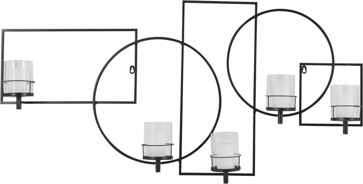 Bild 1 von Leonique Wanddekoobjekt »Luciana«, Wandkerzenhalter, Wanddeko, aus Metall, mit 5 Teelichthaltern