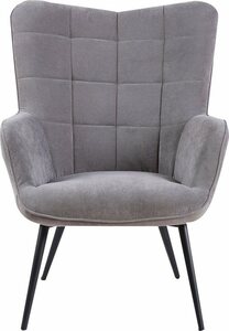 byLIVING Sessel »Uta« (1-St), wahlweise mit oder ohne Hocker, in Cord, Samt oder Webstoff