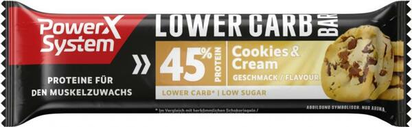 Bild 1 von Power System 45% Protein Lower Carb Bar Cookies & Cream Geschmack