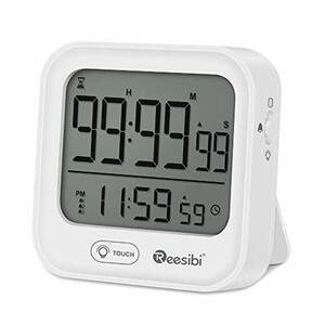 Reesibi Küchentimer Digitaler mit Timer und Stoppuhr und Uhr,