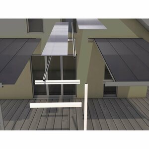 Terrassenüberdachung Erweiterungsmodul B: 120 cm x T: 406 cm Weiß