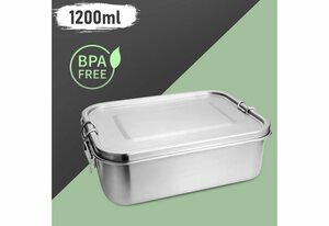 Clanmacy Lunchbox »1200ml Brotdose Metall Brotdose Thermobehälter Lunchbox BPA frei Edelstahl«