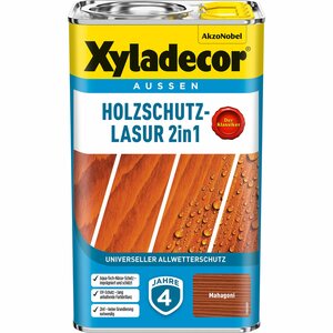 Xyladecor Holzschutz-Lasur 2in1 Mahagoni 2,5 l