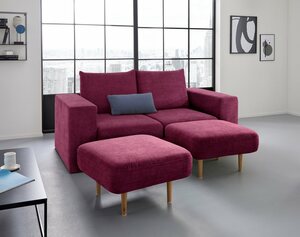LOOKS by Wolfgang Joop 2,5-Sitzer »Looksv«, Verwandlungssofa: aus Sofa wird Sofa mit 2 Hockern