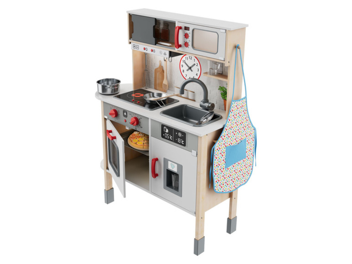 Bild 3 von Playtive Spielküche, mit LED-Herdleuchten, aus Echtholz