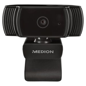 MEDION LIFE® P86366 Webcam, FHD-Videoauflösung mit 30 Bildern/Sek., integr. Mikrofon, Fotomodus, Autofokus inklusive Belichtungskontrolle, flexibel aufstellbar, Plug & Play