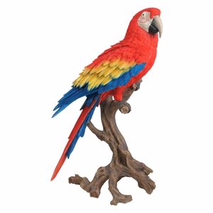 Deko-Figur Vogel Papagei 70 cm Rot