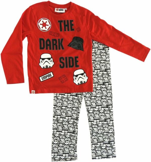 Bild 1 von LEGO Star Wars Pyjama (Set) Kinder Schlafanzug lang 2tlg Pyjama Set Stormtrooper Jungen rot