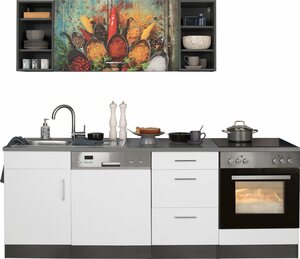 HELD MÖBEL Küchenzeile »Paris«, ohne E-Geräte, Breite 220 cm