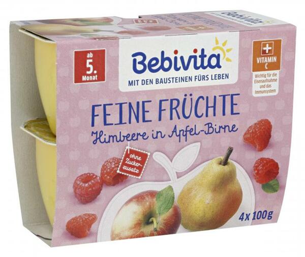 Bild 1 von Bebivita Feine Früchte Himbeere in Apfel-Birne