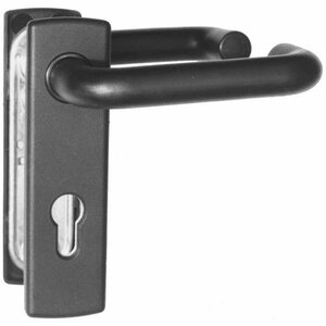 Drückergarnitur für feuerhemmende Türen Schwarz 9 mm