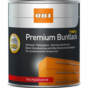 OBI Premium Buntlack Tribrid Reinweiß hochglänzend 125 ml