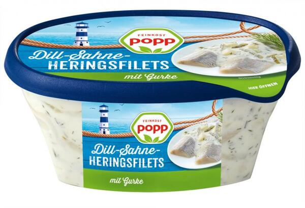 Bild 1 von Popp Feinkost Sahne Heringsfilets mit Dill & Gurke