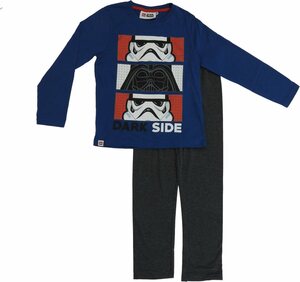 LEGO Star Wars Pyjama (Set) Kinder Schlafanzug lang 2tlg Pyjama Set Trooper Jungen blau