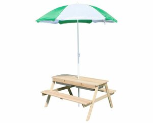 Coemo Spieltisch, Picknicktisch Edi mit Sonnenschirm
