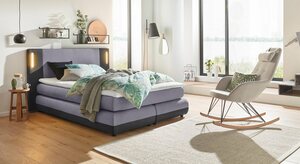 COLLECTION AB Boxspringbett »Abano«, inkl. Topper und LED-Beleuchtung