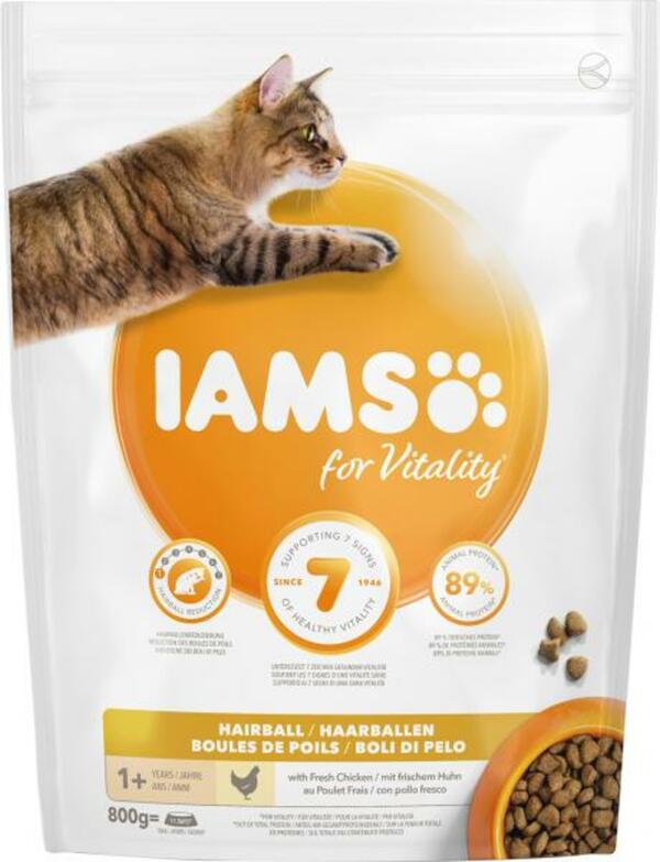 Bild 1 von Iams for Vitality Cat Anti-Haarballen mit frischem Huhn