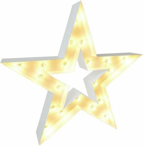 MARQUEE LIGHTS LED Dekolicht »Stern«, Wandlampe, Tischlampe Star mit 20 festverbauten LEDs - 122cm Breit und 122cm hoch