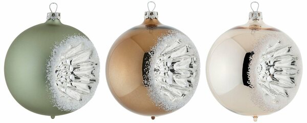 Bild 1 von Thüringer Glasdesign Weihnachtsbaumkugel »Nature« (3 Stück), Reflexkugeln