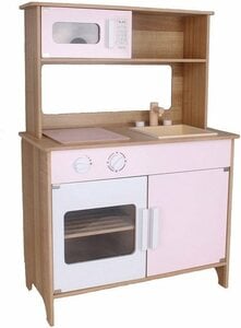 habeig Spielküche »Kinderküche #783 Holz Spielküche Kinderspielküche Spielzeugküche Holzküche Backen Kochen Rosa«