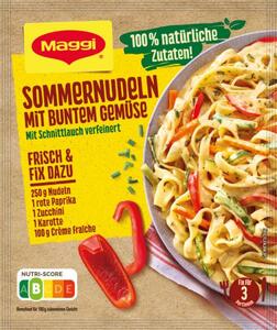 Maggi Fix für Sommernudeln mit buntem Gemüse