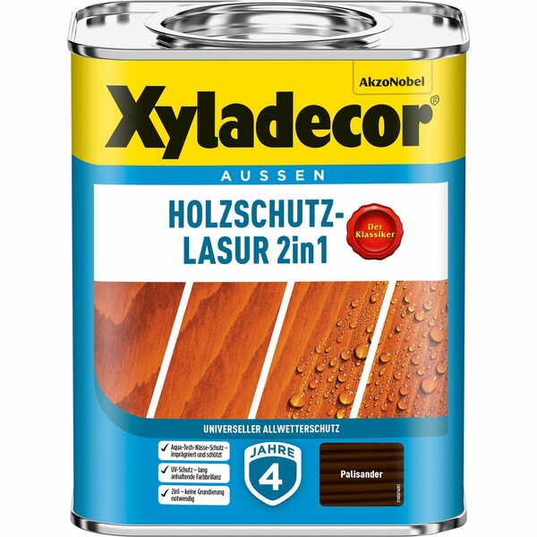 Bild 1 von Xyladecor Holzschutz-Lasur 2in1 Palisander 750 ml