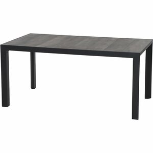 Siena Garden Silva Dining Tisch Matt Anthrazit - Washed Grey 140x90 cm