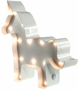MARQUEE LIGHTS LED Dekolicht »Einhorn«, Wandlampe, Tischlampe Unicorn mit 13 festverbauten LEDs - 23cm Breit und 23cm hoch